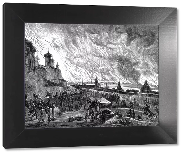 Moscow on fire, 15th September 1812 (1882-1884). Artist: A Etienne