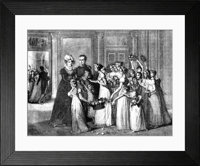 Framed Print : The arrival of Marie-Louise in Compiegne, France, 27th March 1810 (1882-1884) Framed Print : The arrival of Marie-Louise in Compiegne, France, 27th March 1810 (1882-1884)