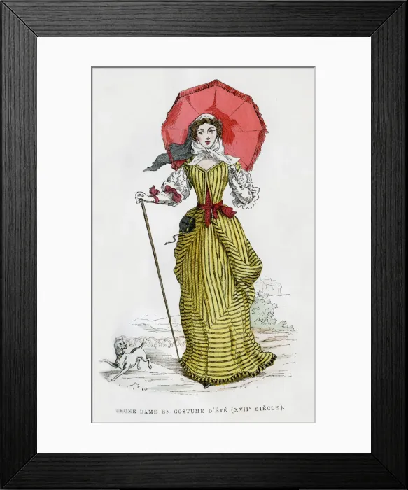 Framed Print : Young woman in summer fashion, 17th century (1882-1884) Framed Print : Young woman in summer fashion, 17th century (1882-1884)
