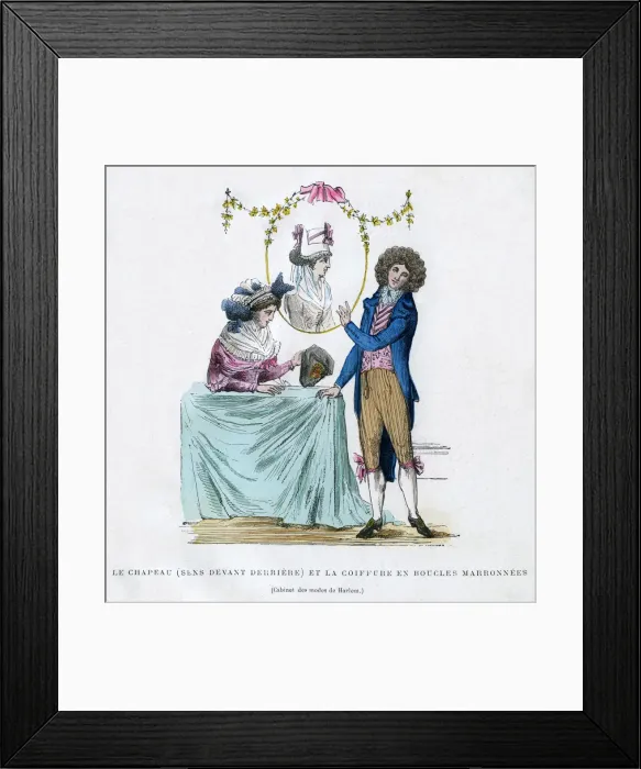Framed Print : French fashion and hairstyle, early 19th century (1882-1884) Framed Print : French fashion and hairstyle, early 19th century (1882-1884)
