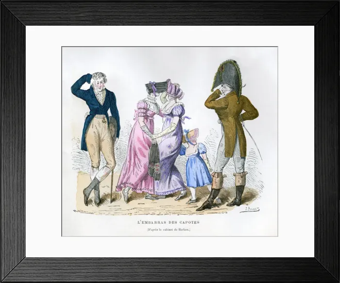 Framed Print : The embarrassment of the hoods, 1882-1884. Artist: J Rocault Framed Print : The embarrassment of the hoods, 1882-1884. Artist: J Rocault