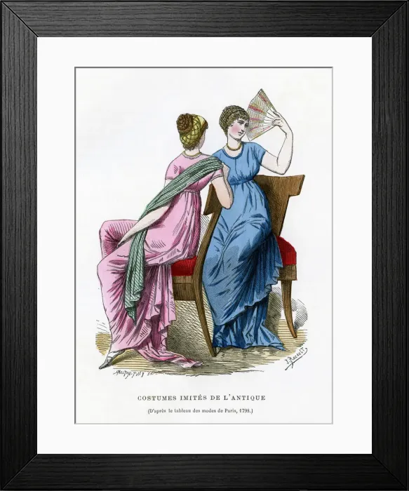 Framed Print : Fashions that imitate the costume of antiquity, 1798 (1882-1884). Artist: Smeeton-Tilly Framed Print : Fashions that imitate the costume of antiquity, 1798 (1882-1884). Artist: Smeeton-Tilly