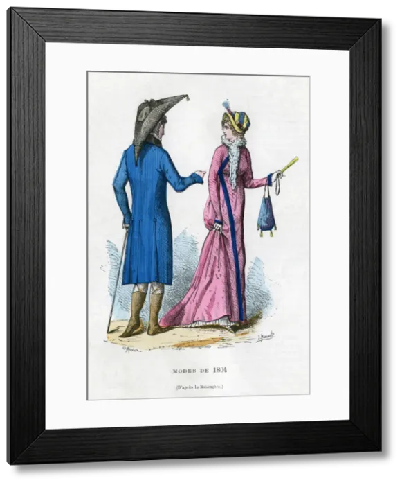 Framed Print : Fashion of 1804 (1882-1884). Artist: Meunier Framed Print : Fashion of 1804 (1882-1884). Artist: Meunier
