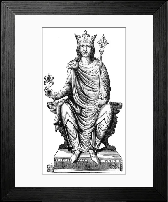 Framed Print : Statue of Philip Augustus, King of France, 13th century (1882-1884) Framed Print : Statue of Philip Augustus, King of France, 13th century (1882-1884)