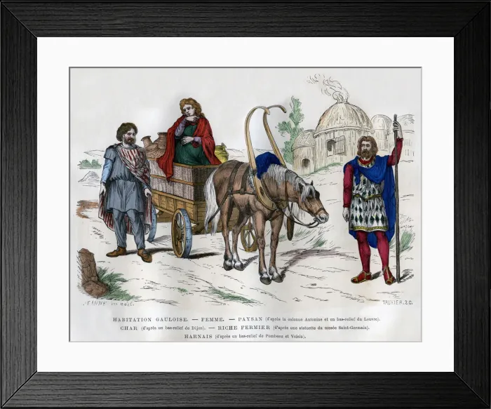 Framed Print : Gauls, 1882-1884. Artist: A Tauxier Framed Print : Gauls, 1882-1884. Artist: A Tauxier