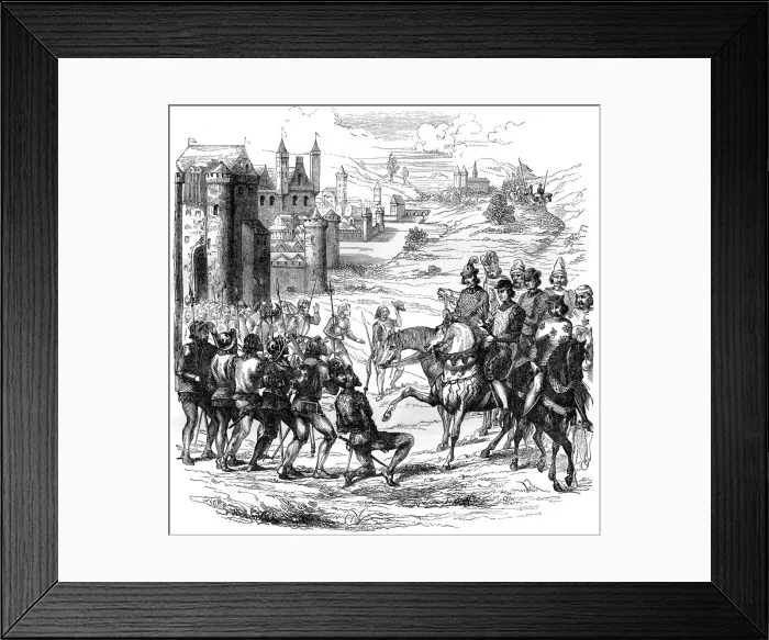 Framed Print : The Maillotins of Paris confront King Charles VI of France, 1382 (1882-1884). Artist: Brugnot Framed Print : The Maillotins of Paris confront King Charles VI of France, 1382 (1882-1884). Artist: Brugnot