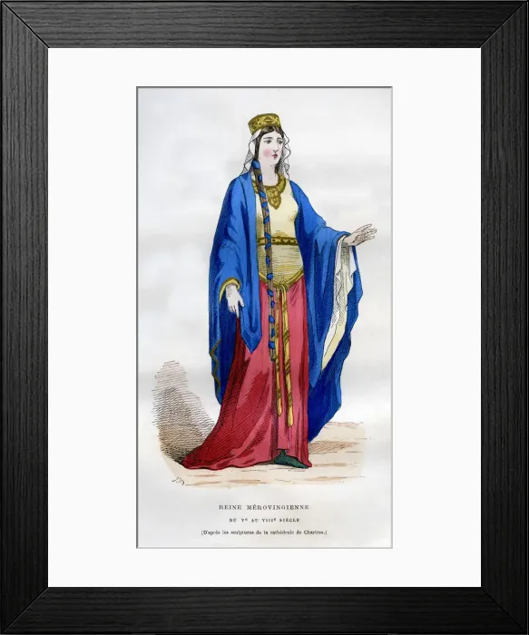 Framed Print : Merovingian queen, 5th-8th century (1882-1884) Framed Print : Merovingian queen, 5th-8th century (1882-1884)