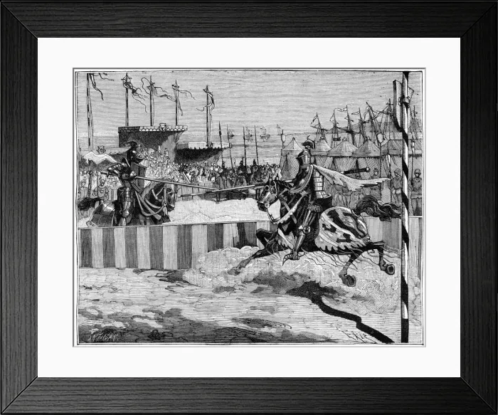 Framed Print : Tournament for the coronation of Louis II d Anjou, near Calais, c1389 (1882-1884) Framed Print : Tournament for the coronation of Louis II d Anjou, near Calais, c1389 (1882-1884)