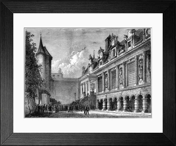 Framed Print : City Hall in La Rochelle, France, 1882-1884. Artist: Smeeton Framed Print : City Hall in La Rochelle, France, 1882-1884. Artist: Smeeton