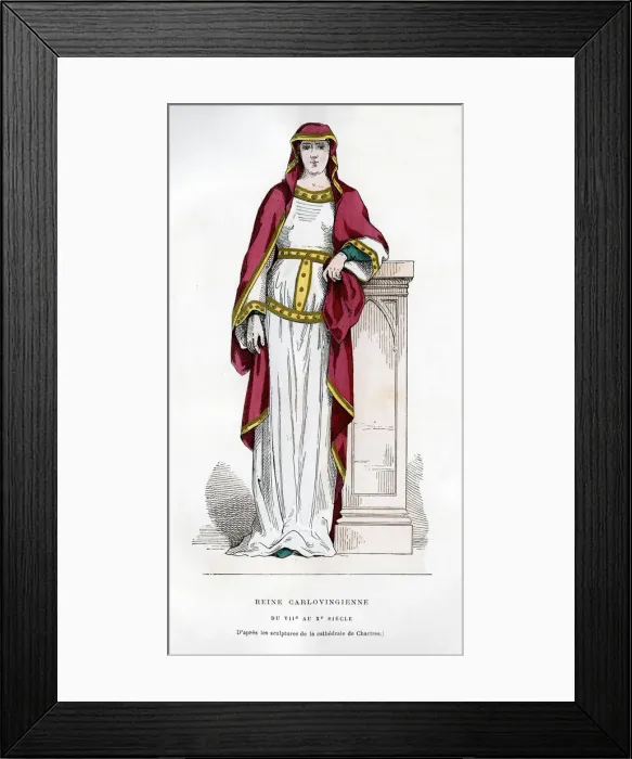 Framed Print : Carolingian queen, 7th-10th century (1882-1884) Framed Print : Carolingian queen, 7th-10th century (1882-1884)