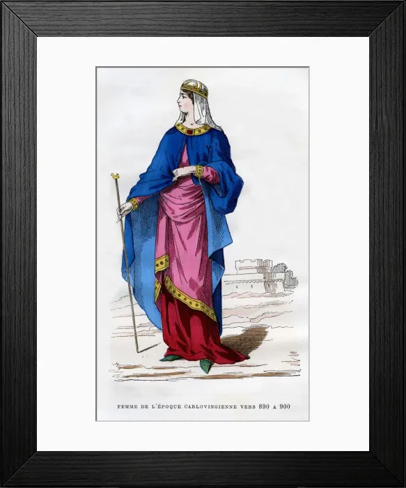 Framed Print : Frankish woman of the time of the Carolingians, 890-900 (1882-1884) Framed Print : Frankish woman of the time of the Carolingians, 890-900 (1882-1884)