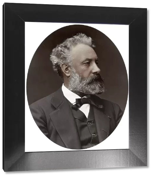 Jules Verne, French novelist, 1877. Artist: Lock & Whitfield