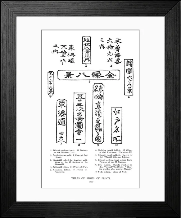 Framed Print : Titles of series of prints, 19th century (1925) Framed Print : Titles of series of prints, 19th century (1925)