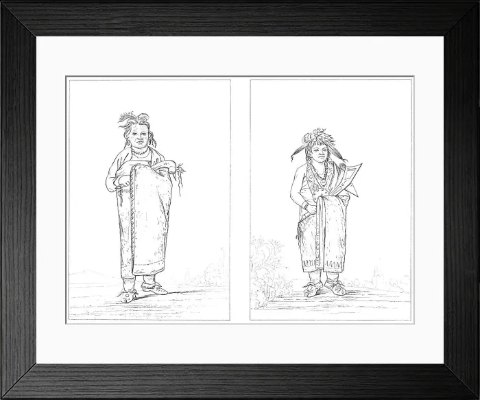Framed Print : Winnebagoes, 1841. Artist: Myers and Co Framed Print : Winnebagoes, 1841. Artist: Myers and Co