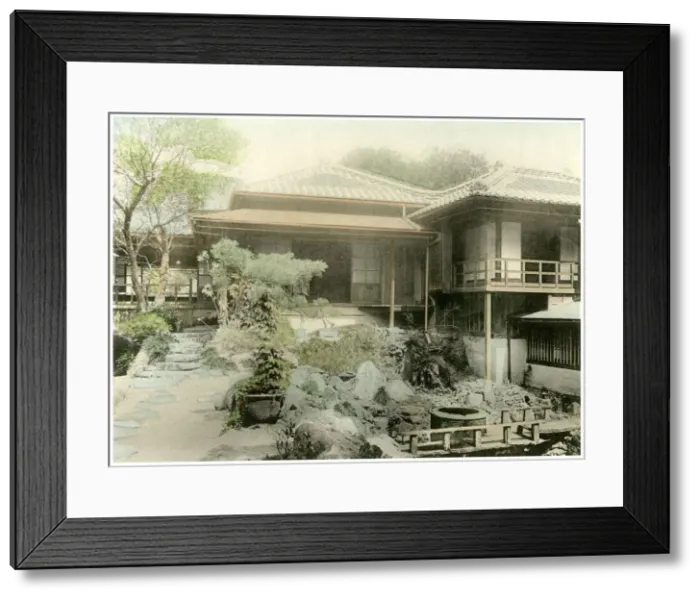 Framed Print : Rear corner of a Japanese house, 1904 Framed Print : Rear corner of a Japanese house, 1904