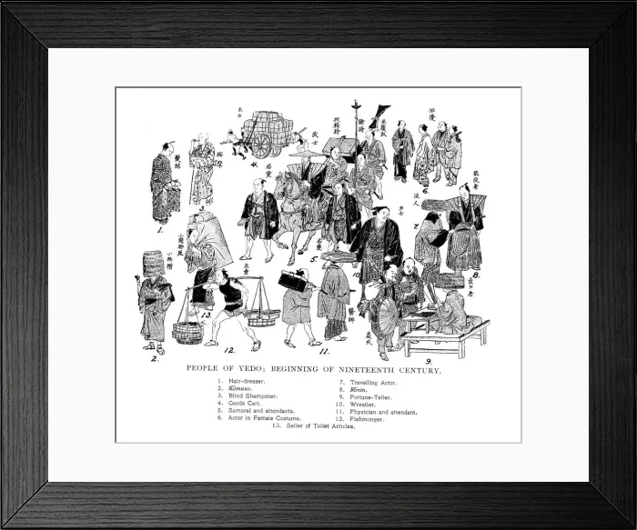 Framed Print : People of Edo, Japan, c1800 (1904) Framed Print : People of Edo, Japan, c1800 (1904)