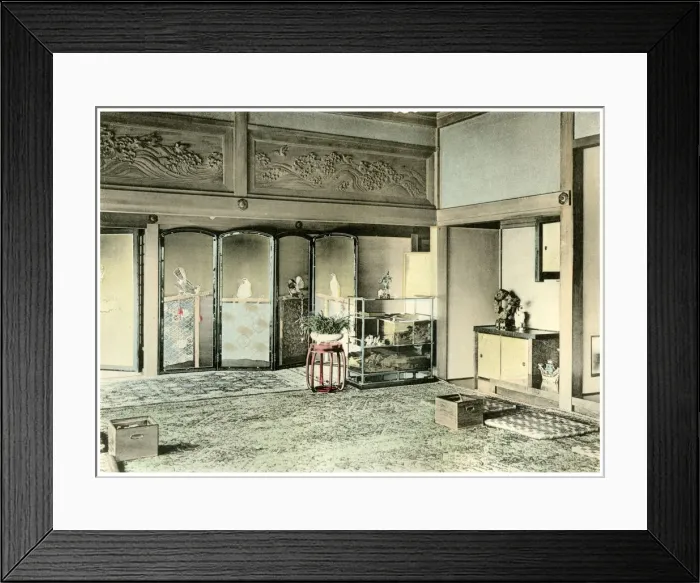 Framed Print : Reception room in a Japanese noblemans house, 1904 Framed Print : Reception room in a Japanese noblemans house, 1904