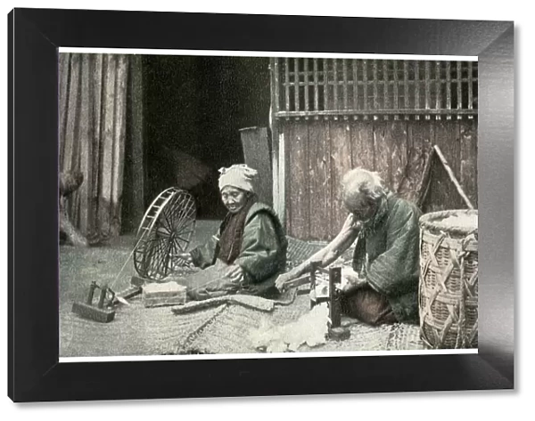 Spinning cotton, Japan, 1904