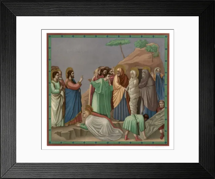 Framed Print : Scenes from the Life of Christ: Raising of Lazarus, 1304-1305 (1870). Artist: Franz Kellerhoven Framed Print : Scenes from the Life of Christ: Raising of Lazarus, 1304-1305 (1870). Artist: Franz Kellerhoven