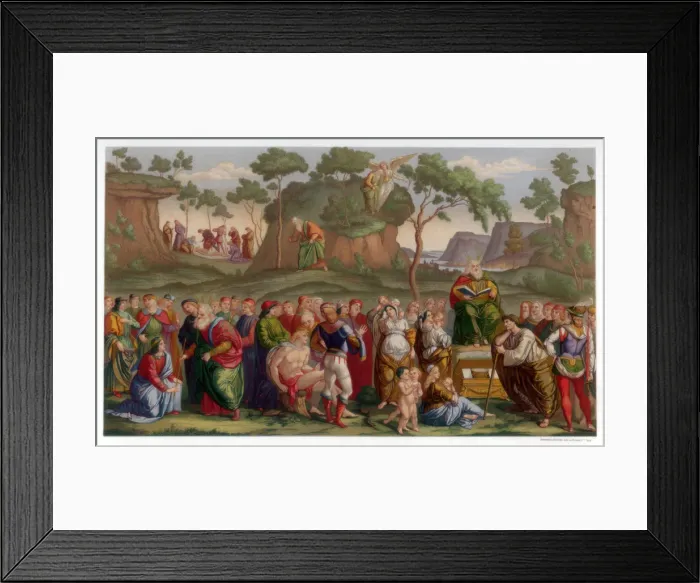 Framed Print : Mosess Testament and Death, 1481-1482 (1870). Artist: Franz Kellerhoven Framed Print : Mosess Testament and Death, 1481-1482 (1870). Artist: Franz Kellerhoven