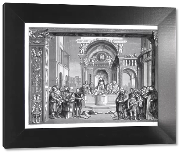 Triumph of St Thomas Aquinas over the Heretics, 1489-1491 (1870). Artist: Perrichon