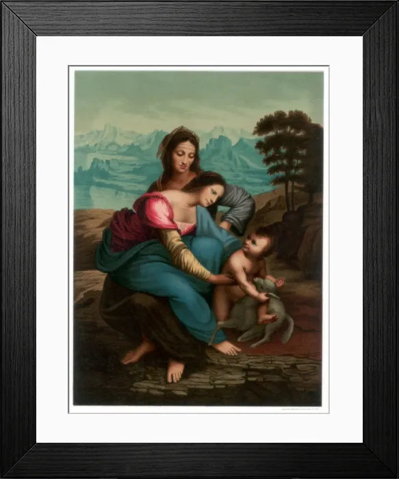 Framed Print : The Virgin and Child with St Anne, c1510 (1870). Artist: Franz Kellerhoven Framed Print : The Virgin and Child with St Anne, c1510 (1870). Artist: Franz Kellerhoven