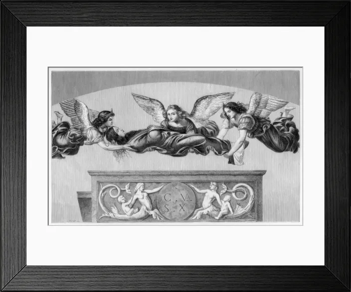 Framed Print : St Catherine Carried to her Tomb by Angels, 1520-1523 (1870) Framed Print : St Catherine Carried to her Tomb by Angels, 1520-1523 (1870)