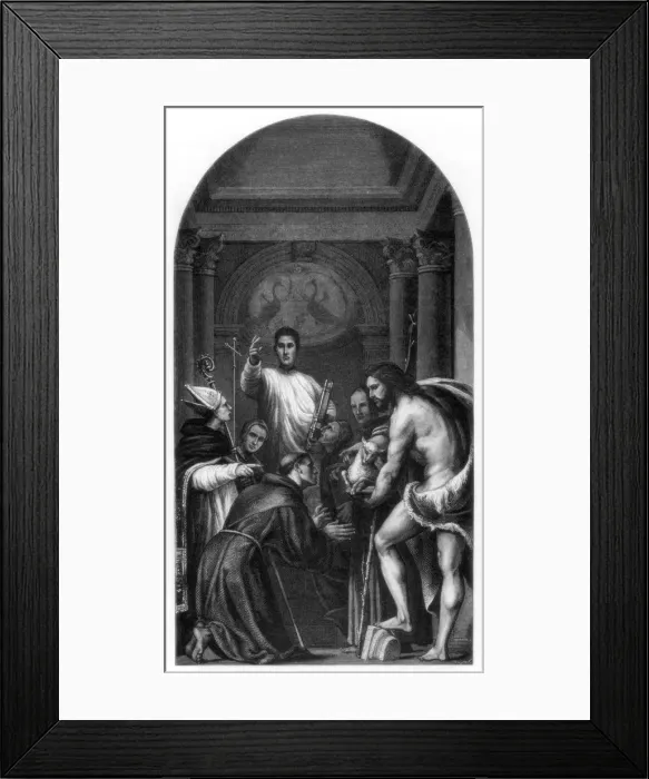 Framed Print : St Lorenzo Giustiniani and Other Saints, 1532 (1870) Framed Print : St Lorenzo Giustiniani and Other Saints, 1532 (1870)