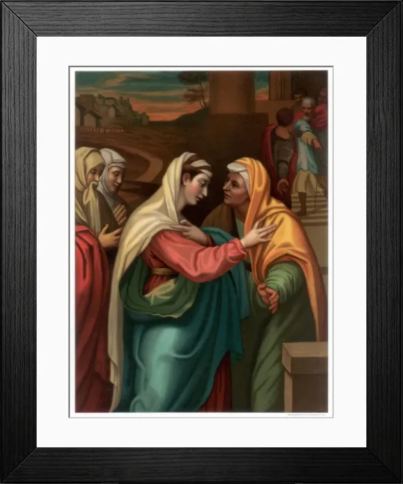 Framed Print : The Visitation, 1518-1519 (1870). Artist: Franz Kellerhoven Framed Print : The Visitation, 1518-1519 (1870). Artist: Franz Kellerhoven