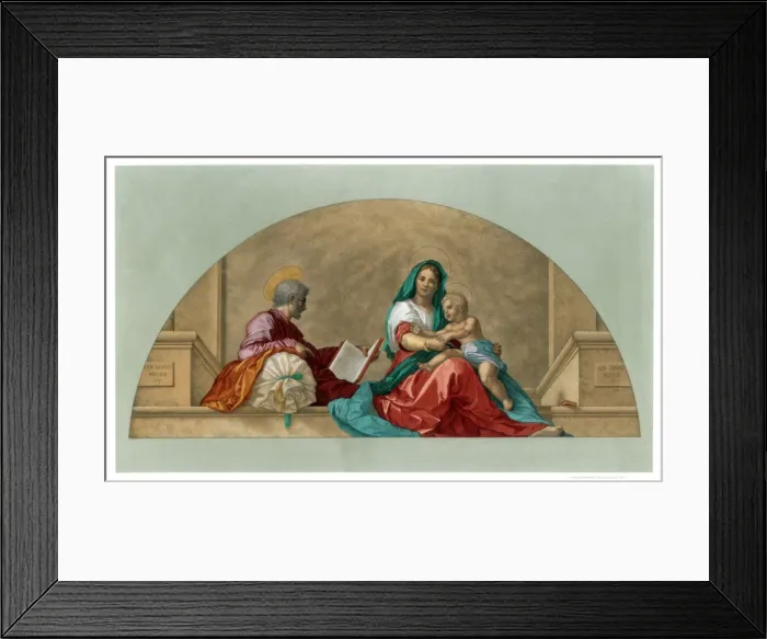 Framed Print : Madonna del sacco ( Madonna with the Sack ), 1525 (1870). Artist: Franz Kellerhoven Framed Print : Madonna del sacco ( Madonna with the Sack ), 1525 (1870). Artist: Franz Kellerhoven