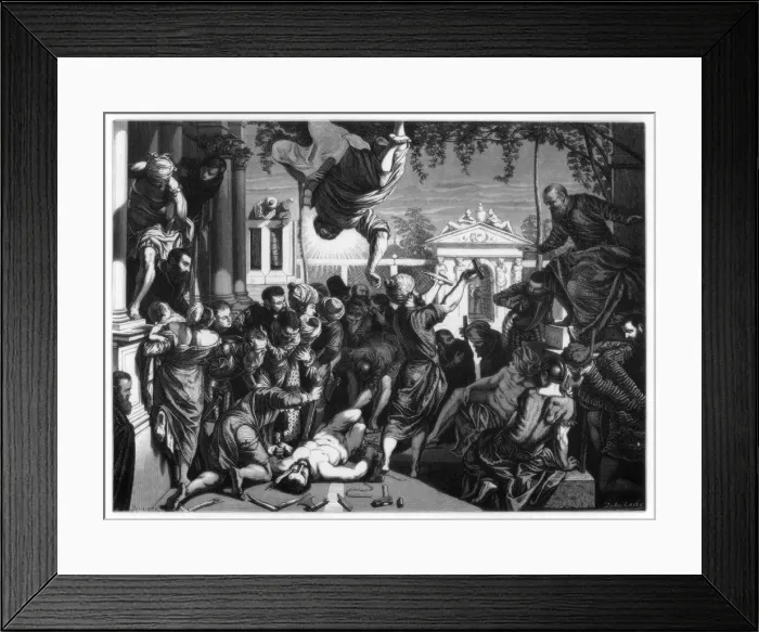 Framed Print : The Miracle of St Mark Freeing the Slave, 1548 (1870). Artist: Jules Lavee Framed Print : The Miracle of St Mark Freeing the Slave, 1548 (1870). Artist: Jules Lavee