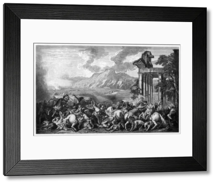 Framed Print : Heroic Battle, 1652-1664 (1870). Artist: Roland Brunier Framed Print : Heroic Battle, 1652-1664 (1870). Artist: Roland Brunier