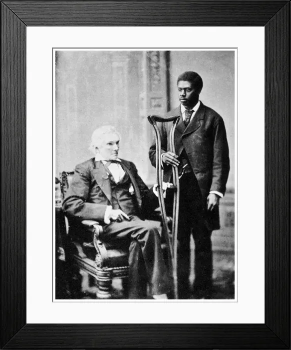 Framed Print : Alexander H Stephens, American politician, and a servant, c1870s (1955) Framed Print : Alexander H Stephens, American politician, and a servant, c1870s (1955)