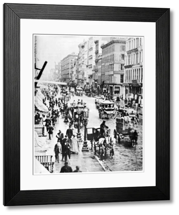 Framed Print : Broadway and Spring Street, New York City, USA, 1867 (1955) Framed Print : Broadway and Spring Street, New York City, USA, 1867 (1955)