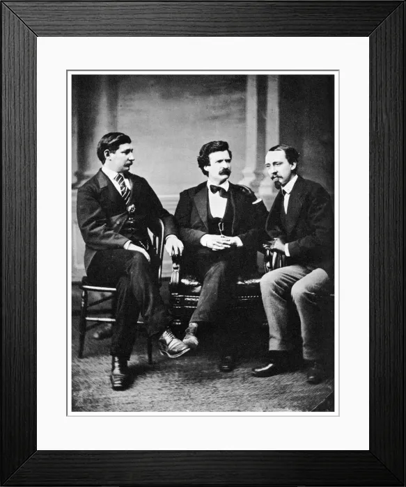 Framed Print : Alfred Townsend, Mark Twain and David Gray, 1871 (1955) Framed Print : Alfred Townsend, Mark Twain and David Gray, 1871 (1955)