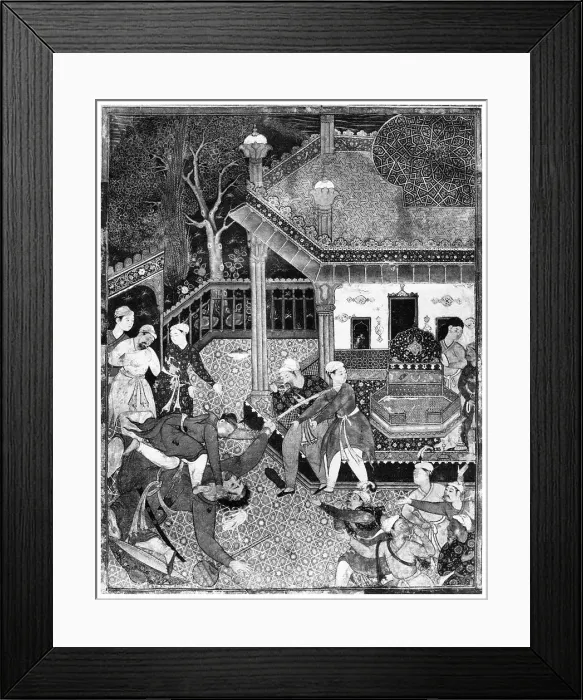Framed Print : Miniature from the Dastan e-Amir Hamza, c1500 (1958) Framed Print : Miniature from the Dastan e-Amir Hamza, c1500 (1958)