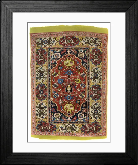 Framed Print : Knotted wool carpet, c1600 (1958) Framed Print : Knotted wool carpet, c1600 (1958)