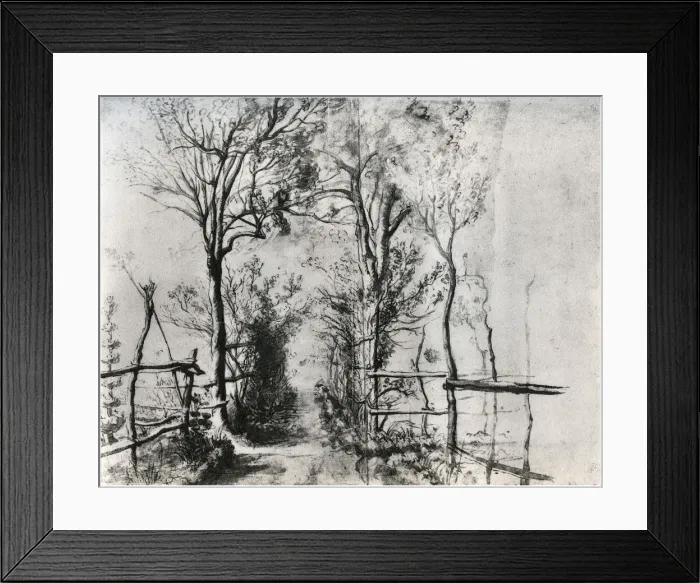 Framed Print : A Path Bordered by Trees, c1620-1625 (1958) Framed Print : A Path Bordered by Trees, c1620-1625 (1958)