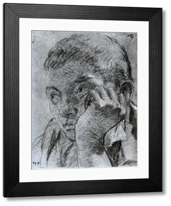 Framed Print : Head of a Youth, c1750-1753 (1958)