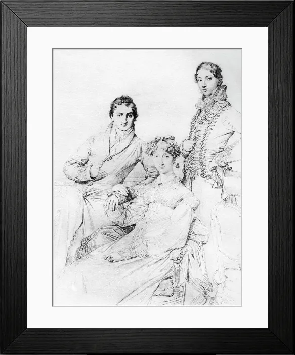 Framed Print : Mr and Mrs Joseph Woodhead, and Mr Henry Comber, Rome, 1816 (1958) Framed Print : Mr and Mrs Joseph Woodhead, and Mr Henry Comber, Rome, 1816 (1958)