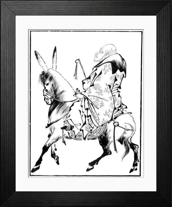Framed Print : Chinese priest on a mule, 15th century (1886) Framed Print : Chinese priest on a mule, 15th century (1886)