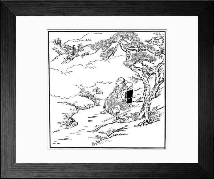 Framed Print : The Rambles of Motonobu, 18th century (1886). Artist: Witherby & Co Framed Print : The Rambles of Motonobu, 18th century (1886). Artist: Witherby & Co
