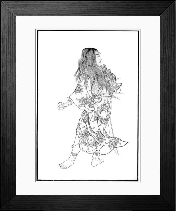 Framed Print : Wo-usn (known as Yamato Takeru), ancient Japanese hero, 19th century (1886) Framed Print : Wo-usn (known as Yamato Takeru), ancient Japanese hero, 19th century (1886)