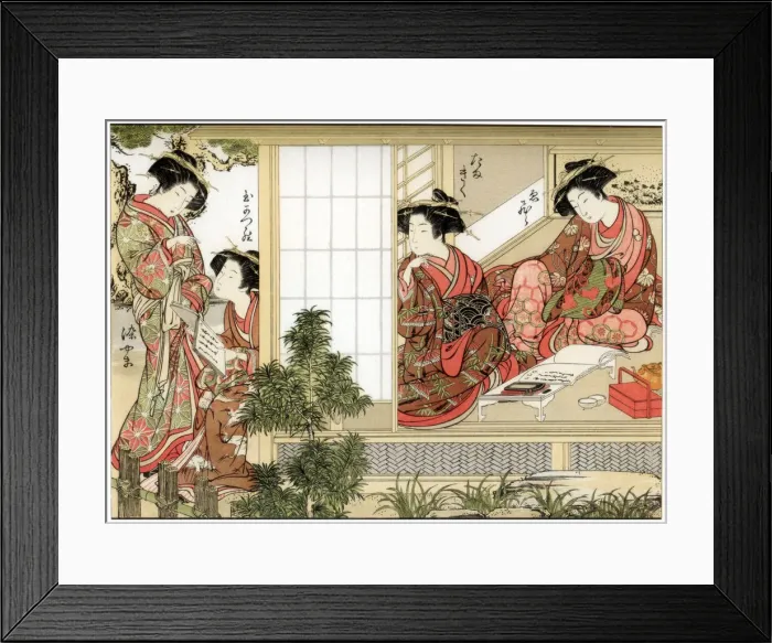 Framed Print : Japanese Beauties, 1776 (1886). Artist: Wilhelm Greve Framed Print : Japanese Beauties, 1776 (1886). Artist: Wilhelm Greve