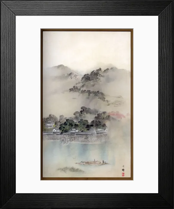 Framed Print : A Spring Morning on the River Yodo, c1870 (1886). Artist: Wilhelm Greve Framed Print : A Spring Morning on the River Yodo, c1870 (1886). Artist: Wilhelm Greve