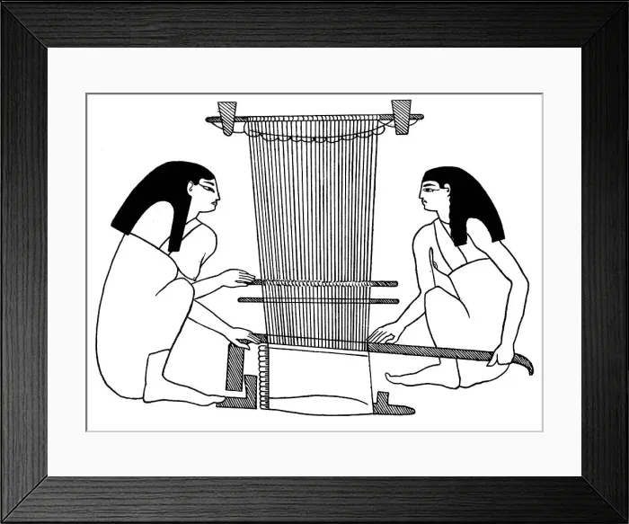 Framed Print : Egyptian weavers, c3000 BC (1930) Framed Print : Egyptian weavers, c3000 BC (1930)