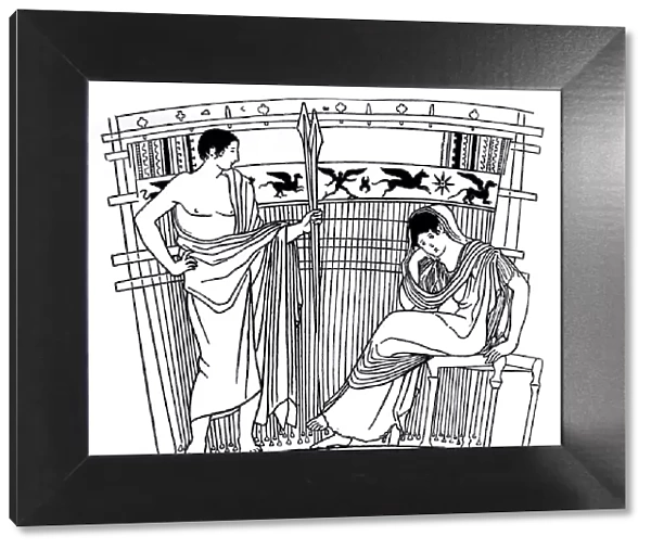The Loom of Penelope, from the Chuisi Vase, Etruscan, c400 BC (1930)