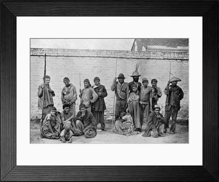 Framed Print : Chavantes (Xavante) indians, Sao Paulo, Brazil, 1895. Artist: A Frisch Framed Print : Chavantes (Xavante) indians, Sao Paulo, Brazil, 1895. Artist: A Frisch