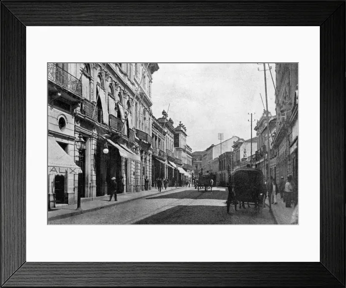 Framed Print : 15th November Road, Sao Paulo, Brazil, 1895. Artist: A Frisch Framed Print : 15th November Road, Sao Paulo, Brazil, 1895. Artist: A Frisch