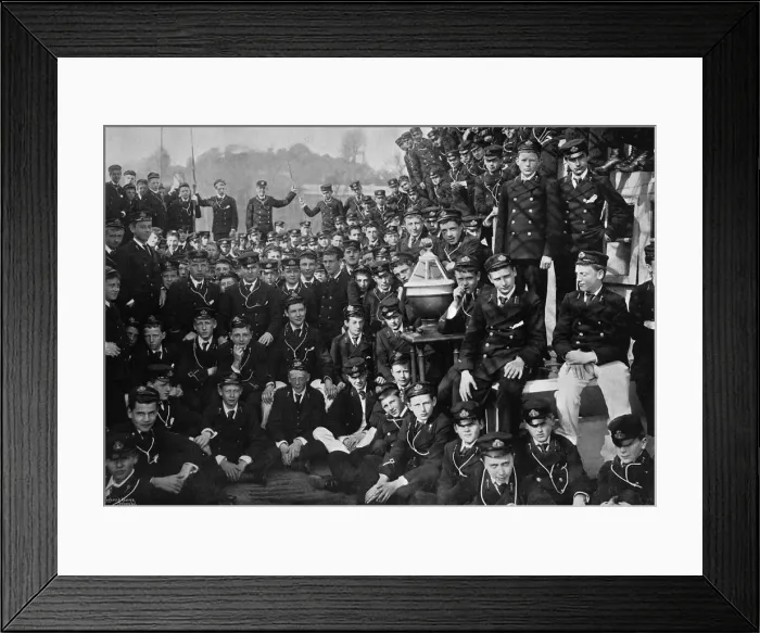 Framed Print : Naval cadets on board HMS Britannia, Dartmouth, Devon, 1895 (1896). Artist: Gregory & Co Framed Print : Naval cadets on board HMS Britannia, Dartmouth, Devon, 1895 (1896). Artist: Gregory & Co